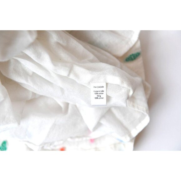 Pink Chicken Girls Sz 8 Ivory Sleeveless Summer Casual Dress Lined 100% Cotton - Picture 9 of 9